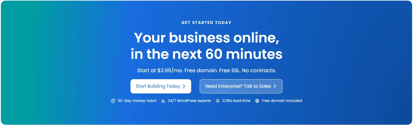 Your business online, in the next 60 minutes